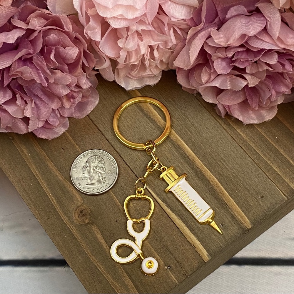Nurses Keychain with Syringe & Charms - Picture 8 of 16